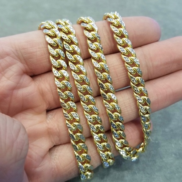 10k gold Miami cuban link diamond cut 22” 6.5mm - Picture 3 of 8